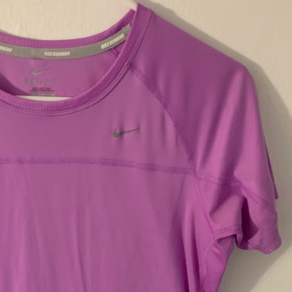 Nike Miler DRI-FIT Women’s Running Short Sleeve T Shirt Active Purple Large - Picture 3 of 10
